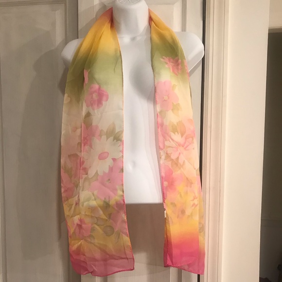 Floral Summer Scarf - Picture 2 of 5